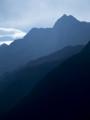 blue mountains in south tyrol vertical