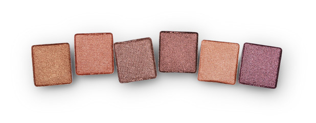 Brown shiny eyeshadow for makeup as sample of cosmetic product