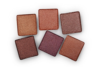 Brown shiny eyeshadow for makeup as sample of cosmetic product