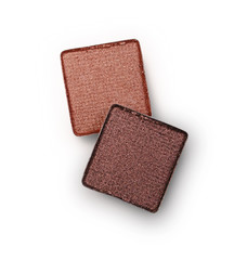 Brown shiny eyeshadow for makeup as sample of cosmetic product