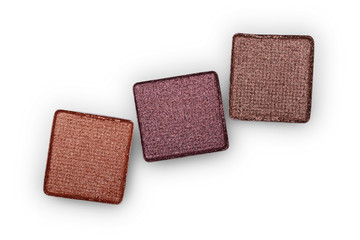 Brown shiny eyeshadow for makeup as sample of cosmetic product