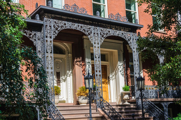 House door, Gramercy, New York, USA