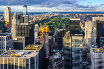 View of Central Park from Top of the Rock, NYC, USA