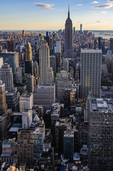 Fototapeta premium Empire State Building o zachodzie słońca w Nowym Jorku, USA