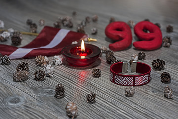 Preparing to independence day of Latvia.
