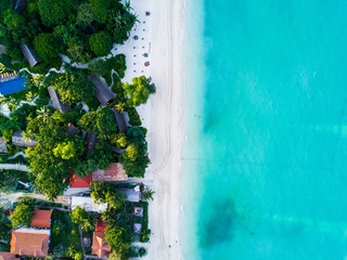 Aerial view of beach in Phi Phi Islands