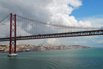 The 25 de Abril Bridge, Lisbon, Portugal