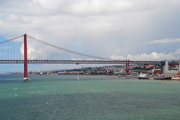 The 25 de Abril Bridge, Lisbon, Portugal