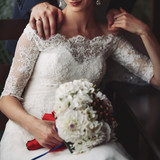 happy wedding, bride and groom together