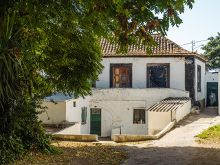 In the old alleyways of Faro on the coast of southern Portugal