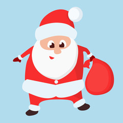 Isolated funny Santa.