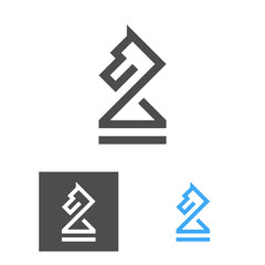 Chess Knight Logo Template. Chess Club Logotype Set. Horse. Coach Emblem. Vector.