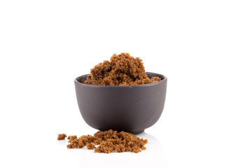 Brown sugar on white