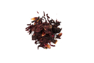 Heap of aromatic Hibiscus tea,
