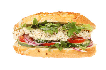 Chicken mayonnaise and salad roll