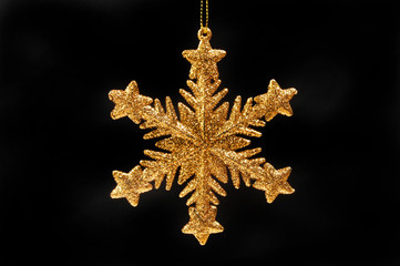 Gold snowflake star