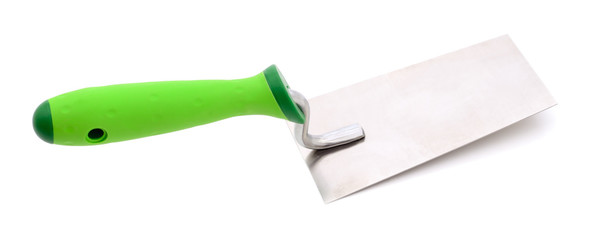 Metal trowel isolated.