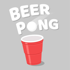 Beer Pong illustration.