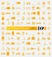 Fototapeta na wymiar Set of hipster stickers