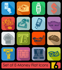 Set of e-money icons