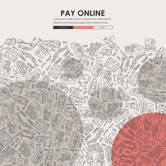 e-money Doodle Website Template Design