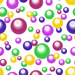 seamless abstract pattern of colored circles. Colored circles on a white background. Vector. textiles, background, packaging, printing, website