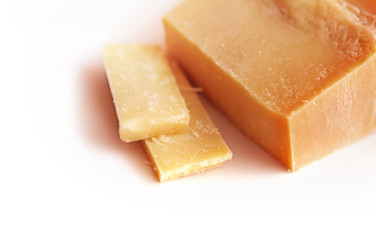 parmesan on white background