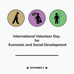 Volunteer day vector illustration