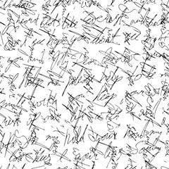 handwritten abstract text. Seamless pattern. Vector illustration for fabric texture