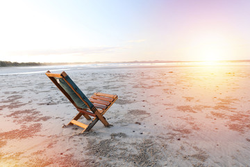 Beach wooden chair - isolated concept, Australia