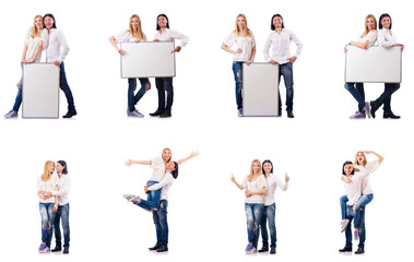 Obraz premium Pair of blank board isolated on white