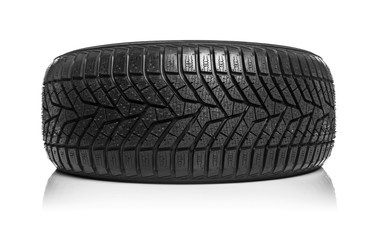 Winter tire on a white background.