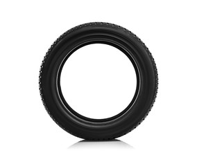 Winter tire on a white background.