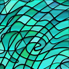 abstract vector stained-glass mosaic background