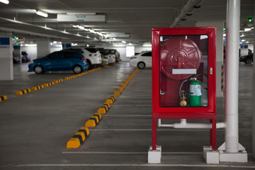 Cabinets for fire extinguishers in Parking