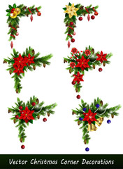 Set of Cristmas corner decorations