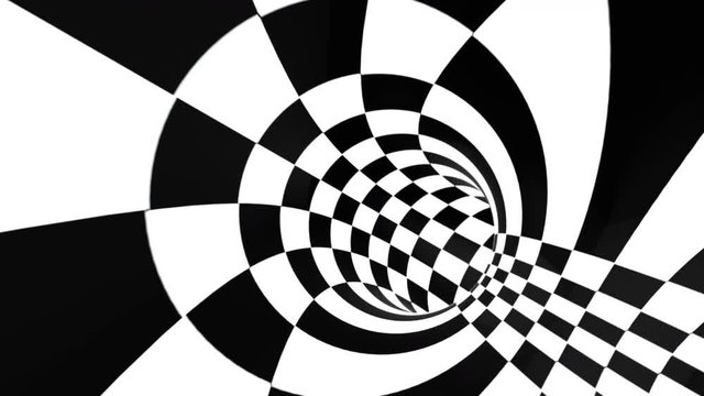 Retro 80's Checkerboard Infinite Tunnel