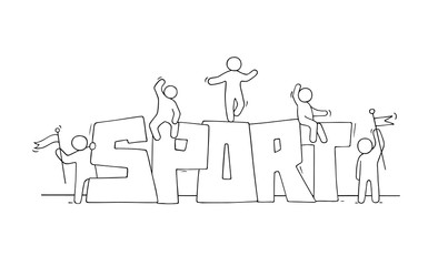  working little people with word Sport