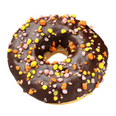 Chocolate donut isolated