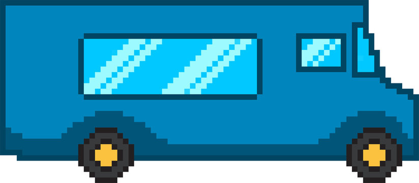 Car in pixel style