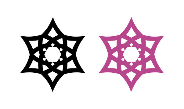 Wiccan Hexagon Symbol - Vector Emblem