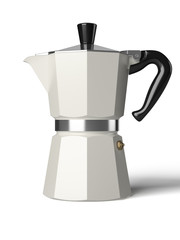 Vintage coffee pot isolated on a white background 3D rendering