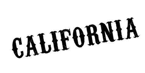 California rubber stamp. Grunge design with dust scratches. Effects can be easily removed for a clean, crisp look. Color is easily changed.