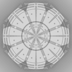 abstract medieval ornament pattern for background and stained glass of circles and different shapes