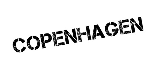 Copenhagen rubber stamp. Grunge design with dust scratches. Effects can be easily removed for a clean, crisp look. Color is easily changed.