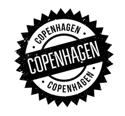 Copenhagen rubber stamp. Grunge design with dust scratches. Effects can be easily removed for a clean, crisp look. Color is easily changed.