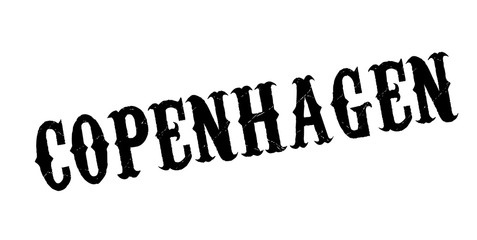 Copenhagen rubber stamp. Grunge design with dust scratches. Effects can be easily removed for a clean, crisp look. Color is easily changed.