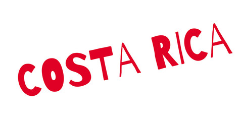 Costa Rica rubber stamp. Grunge design with dust scratches. Effects can be easily removed for a clean, crisp look. Color is easily changed.
