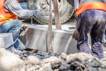 Curbstone installation