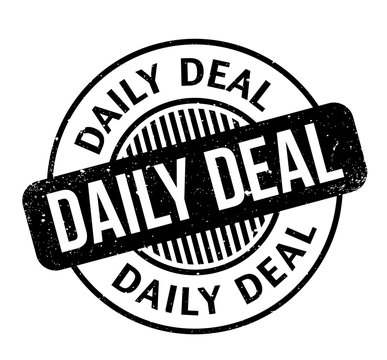 Daily deals sign or stamp on white background, vector illustration